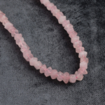 toptan doğal taş dizi pembe kuvars 6x11mm rondel kesim profesyonel dizim için doğal taş