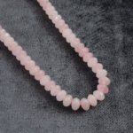 toptan doğal taş dizi pembe kuvars 6x8mm rondel kesim profesyonel dizim için doğal taş
