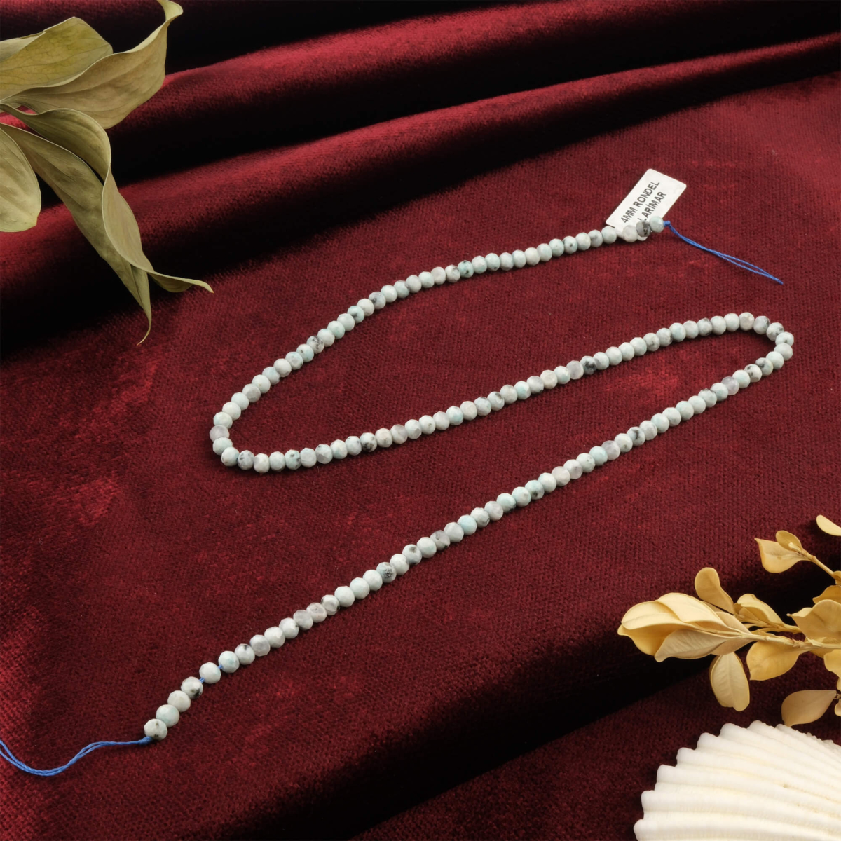 toptan doğal taş dizi larimar 4mm rondel kesim profesyonel dizim için doğal taş