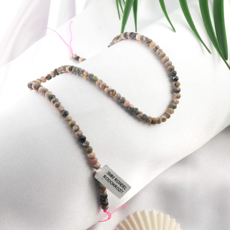 toptan doğal taş dizi rodokrozit 3mm rondel kesim profesyonel dizim için doğal taş