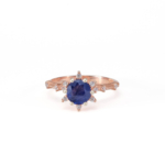 Safir Doğal Taş Rose Gümüş Bayan Yüzük (1ct) - Görsel 4