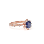 Safir Doğal Taş Rose Gümüş Bayan Yüzük (1ct) - Görsel 3