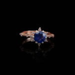 Safir Doğal Taş Rose Gümüş Bayan Yüzük (1ct) - Görsel 5