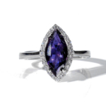 Safir Doğal Taş Gümüş Bayan Yüzük (4ct)
