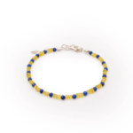 Orijinal Natural Sarı Safir Lapis Lazuli Doğal Taş Gümüş Bileklik - Görsel 3
