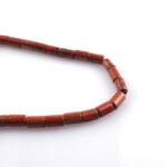 toptan doğal taş dizi kırmızı jasper 5x8mm silindir kesim profesyonel dizim için doğal taş
