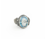 Blue Topaz Doğal Taş Gümüş Unisex Yüzük - Görsel 2