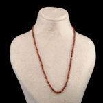Turuncu Garnet (Lal) Doğal Taş Bayan Kolye (2mm) - Görsel 4