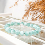 3A Kalite Yeşil Larimar Doğal Taş Bileklik (7-8mm)