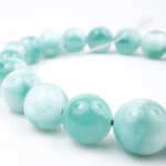 3A Kalite Yeşil Larimar Doğal Taş Bileklik (9-10mm) - Görsel 3