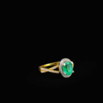 Orijinal Zambiya Zümrüt Kristali Gümüş Gold Bayan Yüzük (2.65ct) - Görsel 6