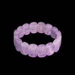 Oval cut rolex special quality amethyst natural stone bracelet in light purple and lavender tones with high clarity.