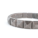 Elegant design rolex cut bracelet made of original silver obsidian natural stone with silvery sheen.