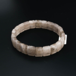 Elegant design rolex cut flexible bracelet made of original translucent smoky quartz natural stone.