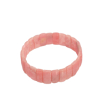 Pulsera flexible unisex corte rolex hecha de piedra natural rodocrosita original con tonos rosas.