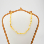 Original certified Baltic amber baby necklace in lemon and honey colors designed with safety knots and screw clasp for babies, featured in DSCF0662.jpg.
