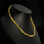 Collier pour bébé en ambre de la Baltique certifié d'origine dans les couleurs citron et miel, conçu avec des nœuds de sécurité et un fermoir à vis, présenté dans DSCF0662.jpg.
