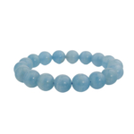 11-12mm large bead pastel blue original blue calcite natural stone bracelet.