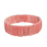 Bracelet flexible unisexe de coupe rolex fabrique en rhodochrosite naturelle originale aux tons roses.