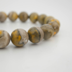 Orijinal Bumblebee Jasper Doğal Taş Bileklik (10-11mm) - Görsel 6