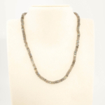 Collana da donna in argento 925 con grani rondelle sfaccettati in labradorite naturale qualità 6A+ (3,5-5,5mm).
