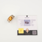 Sertifikalı Orijinal Sarı Safir Taşlı Pırlanta Süslemeli 925 Ayar Gümüş Tasarım El İşçiliği Erkek Yüzük (3,65ct) - Görsel 2