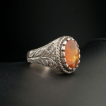 Bague de prestige faite main ornée d'un saphir jaune naturel original de 6,80 carats sur monture en argent 925.