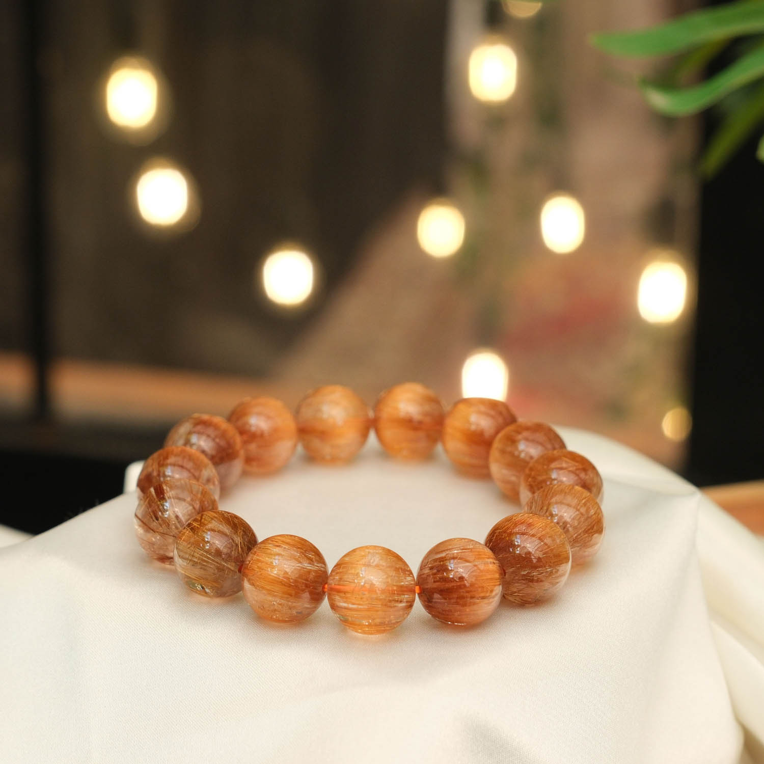 bracciale-pietra-quarzo-rutilato-oro-naturale-10a-vip-sfere-lusso Luxus-Design-VIP-Armband aus originalen 15,23-15,34mm 10A+ rutiliertem Rauchquarz-Natursteinen mit internationalem Zertifikat.