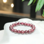 10-11mm dolgun küre faset kesim bordo ve kırmızı tonlarında 5A+ kalite orijinal yakut doğal taş tasarım bileklik modeli.