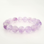 Bracciale di design ornato con sfere da 12-13mm di gemma di ametista lavanda originale 5A+ con sfumature lilla.