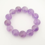 Bracciale di design ornato con sfere da 18-19mm di gemma di ametista lavanda originale 5A+ con sfumature lilla.