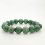Bracciale di design ornato con sfere sfaccettate da 11-12mm di gemma di smeraldo originale 6A+.