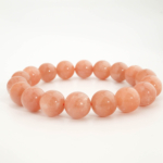 Bracelet orné de perles rondes de 11-12mm en pierre de soleil naturelle originale de quality 4A+.