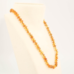 Collier pour adulte en ambre baltique naturel original certifié (13-15g, 50-55cm) avec perles de couleur miel.