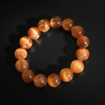Pulsera de diseño de lujo adornada con cuentas de 15,23-15,34mm de gema de cuarzo rutilado oro natural original calidad 10A+ VIP.
