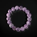 Pulsera de diseño elegante adornada con cuentas de 12-13mm de gema de amatista lavanda natural original calidad 5A+.