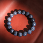 Pulsera de diseño elegante adornada con cuentas de 12-13mm de gema de zafiro azul natural original calidad 5A+.