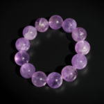 Pulsera de diseño elegante adornada con cuentas de 18-19mm de gema de amatista lavanda natural original calidad 5A+.