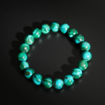 Pulsera de diseño adornada con cuentas de 10-11mm de gema de malaquita y crisocola natural original calidad 6A+.