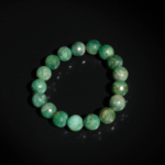 Pulsera de diseño elegante adornada con cuentas de 11-12mm de gema de esmeralda natural original calidad 6A+ facetada.