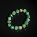 Bracelet de prestige orné de perles rondes facettées de 12-13mm en émeraude naturelle originale de qualité 6A+.