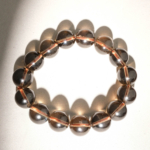 Pulsera de diseño adornada con cuentas de 14-15mm de gema de cuarzo ahumado natural original calidad 6A+.