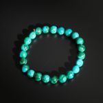 Pulsera de diseño adornada con cuentas de 8-9mm de gema de malaquita y crisocola natural original calidad 6A+.
