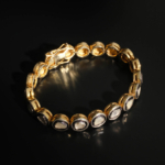 Pulsera de diseño elegante de 19cm adornada con diamantes naturales originales engastados en plata de ley 925.