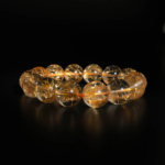 Pulsera de diseño de lujo adornada con cuentas de 16,01-16,03mm de gema de cuarzo rutilado oro natural original calidad 10A+ VIP.