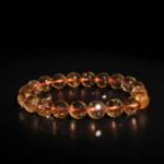 Pulsera de diseño elegante adornada con cuentas de 9-10mm de gema de citrino natural original facetada calidad 8A+ VIP.