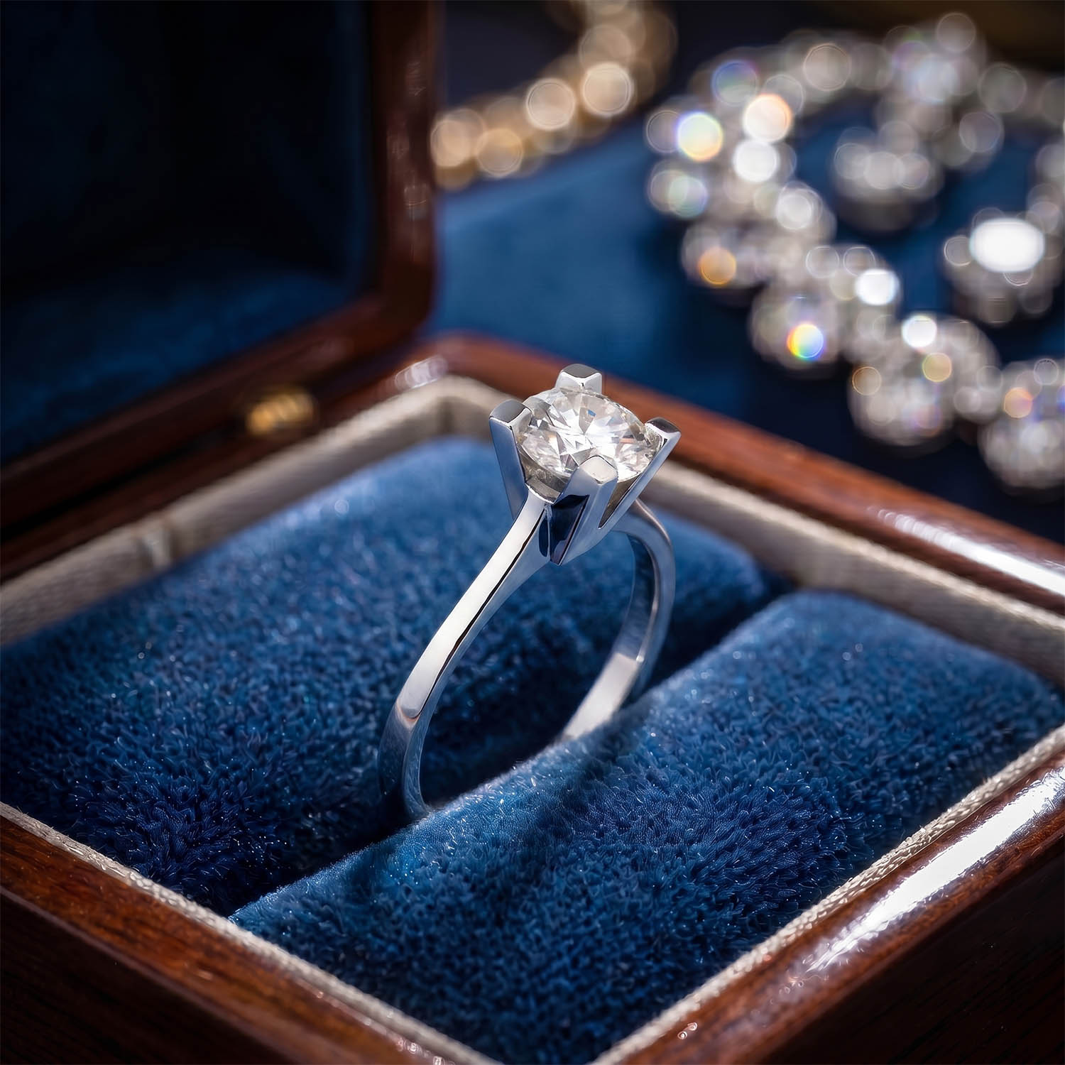 orijinal-sertifikali-moissanite-mozanite-1-2ct-925-ayar-gumus-tasarim-yuzuk Luxus-Solitair-Ring liso aus 925er Sterlingsilber, besetzt mit einem GRA-zertifizierten originalen 1.2ct Moissanit-Edelstein im Rundschliff.