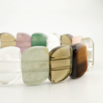 Bracciale di design 7 chakra ornato con elementi in pietre naturali originali taglio rolex.