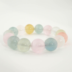 Pulsera de diseño elegante adornada con cuentas de 15-16mm de gema de morganita natural original calidad 7A+.