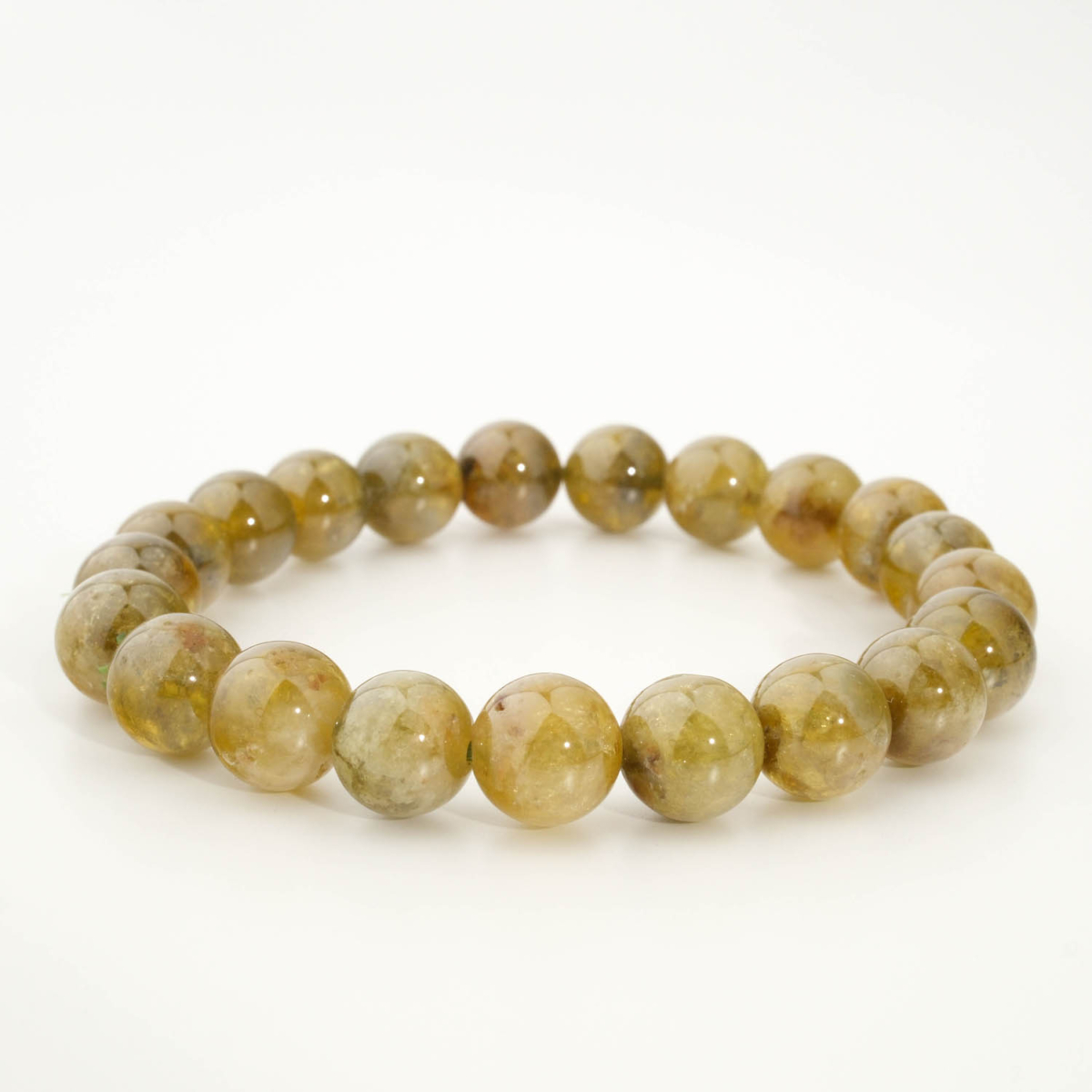 Pulsera de diseño adornada con cuentas de 9-10mm de gema de peridoto natural original calidad 6A+.